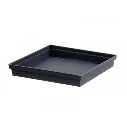Expédié Aujourd'hui Soucoupe Plastique L.32 X L.32.6 X H.4.9 Cm Gris Anthracite - EDA