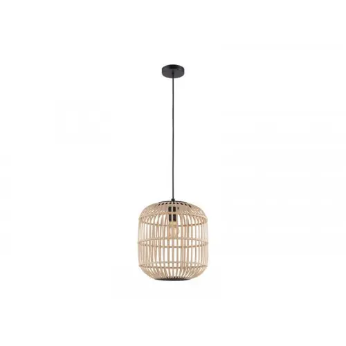 Suspension 1x E27 max 28 W, nature bois EGLO HANOI diam. 35 cm - Eglo Promotion Saisonnière