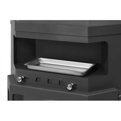 Poêle à bois d’angle – LINAM noir – 10,6 kW – 170 m³ – Classe A – Design panoramique et haut rendement – Eider Biomasa Must-Have