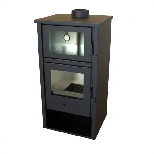 Nouvelle Collection Poêle à bois – modèle LUX – 9,7 kW – jusqu‘à 210 m³ – H.104,3 x l.50 x P.46,4 cm – Classe énergétique A – Eider Biomasa