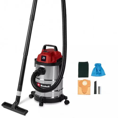 Meilleure Vente Aspirateur eau et poussières inox - TC-VC 2045 S - 900 W - Cuve 20 L - Fonction soufflage - EINHELL