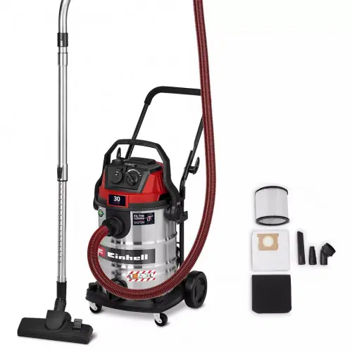 Haute Qualité Aspirateur eau et poussières - TC-VC 3080 SACL - 1150 W - Cuve inox 30 L - Filtre HEPA - Classe L - EINHELL