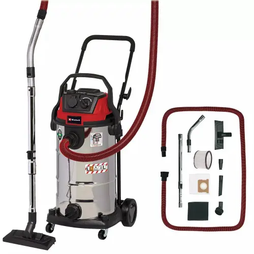 Retour Gratuit Aspirateur eau/poussière TE-VC 2340 SACL - 1200W - cuve inox 40L - prise synchro - filtre classe L - EINHELL