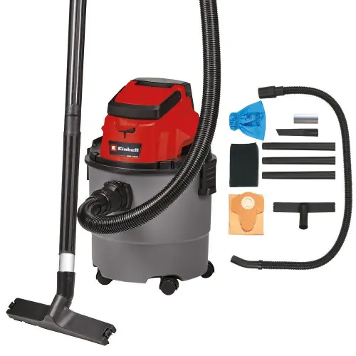 Offre Limitée Aspirateur eaux et poussières sans fil - TC-VC 18/15 Li-Solo - 18 V - cuve 15 L - 80 mbar - Ø 36 mm - EINHELL
