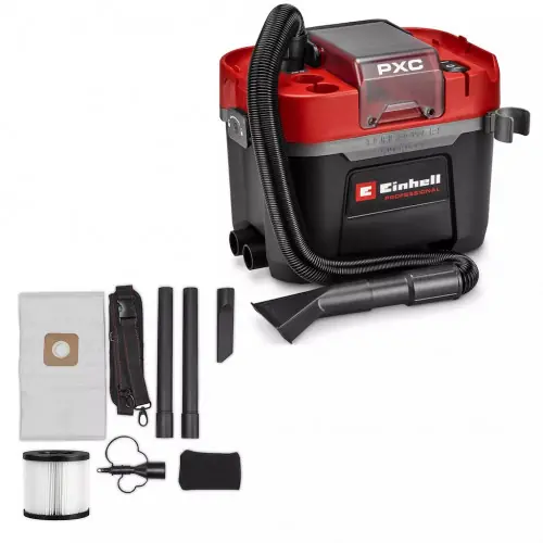 Aspirateur eaux et poussières sans fil - TP-VC 18/10 Li BL L-Solo - Cuve 10 L - 180 mbar - Brushless - EINHELL Prix Réduit
