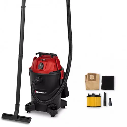 Commander Maintenant Aspirateur eaux et poussières - TC-VC 2555 A - Cuve plastique 25 L - 850 W - Prise asservie - EINHELL