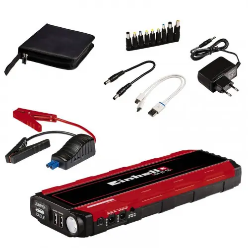 Booster de démarrage et station d’énergie – CE-JS 18 – 12 V – Courant de démarrage 300 A – Batterie Lithium-Polymère – EINHELL Haute Qualité