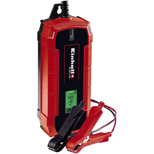 Livraison Express Chargeur de batterie CE-BC 6 M - 12 V - charge intelligente avec écran LCD, modes hiver, reconditionnement et alimentation - EINHELL