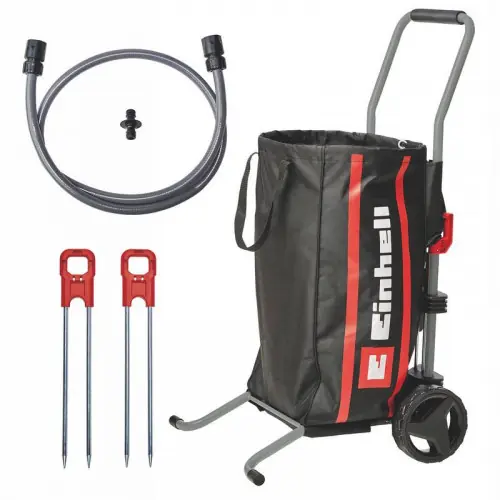 Offre Du Jour Chariot de transport pour enrouleur de tuyau - Compatible GE-HR 18/30 Li - Charge max. 50 kg - Sac déchets verts 75 L - EINHELL