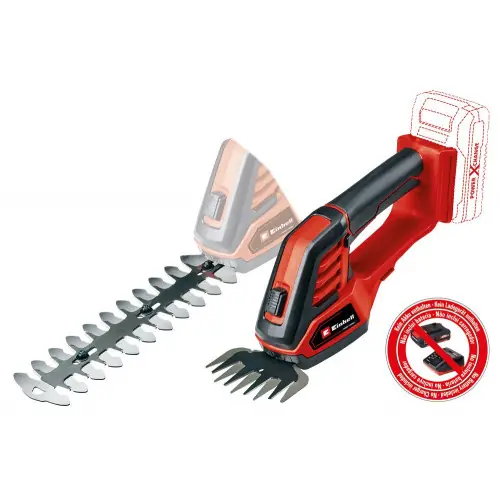Cisaille à gazon / taille-buissons sans fil - GE-CG 18/100 Li-Solo - 18 V Power X-Change - lame gazon 100 mm - lame buisson 200 - EINHELL Retour Gratuit