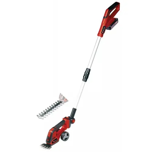 Soldes Cisaille gazon/taille-buissons GE-CG 18/100 Li T - 18V - lames 100/200mm - manche télescopique - EINHELL