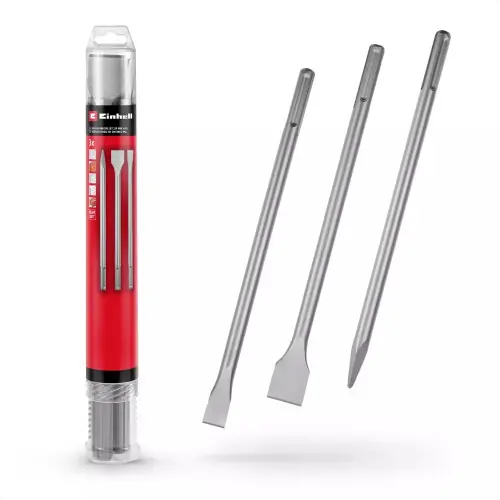 Nouveauté Coffret de burins SDS Max , 3 pièces (400 mm) - EINHELL