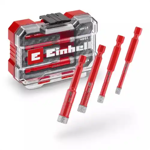 Coffret de forets diamantés XS-CASE , 4 pièces - EINHELL Expédition Rapide