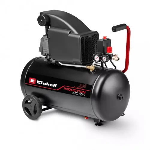 Compresseur d’air - TC-AC 270/50/10 - 1800 W - Cuve 50 L - 10 bar - Moteur à induction - Transportable - EINHELL Prix Réduit