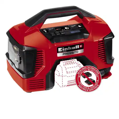 Prix Promo Compresseur hybride - Pressito - 18 V / secteur - Pression max. 11 bar - Sans batterie ni chargeur - EINHELL