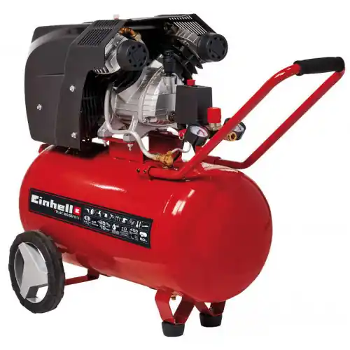 Compresseur TE-AC 400/50/10 V – Puissance d‘aspiration 400 l/min – Pression max. 10 bar – 2200W – EINHELL Prix Bas