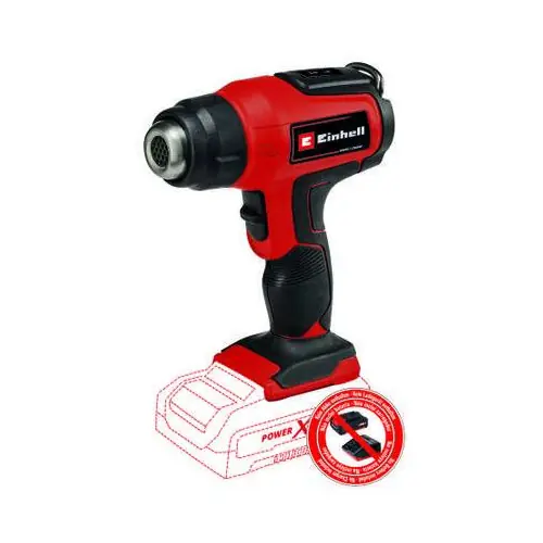 Décapeur thermique sans fil TE-HA 18 Li-Solo - 18 V - 2 niveaux de température - Accessoires inclus - Sans batterie ni chargeur - EINHELL Marque