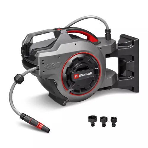 Dévidoir de tuyau GE-HR 18/30-1 Li-Solo - 18V - tuyau 30m - enroulement auto - pivotant 180° - sans batterie - EINHELL Commander Maintenant