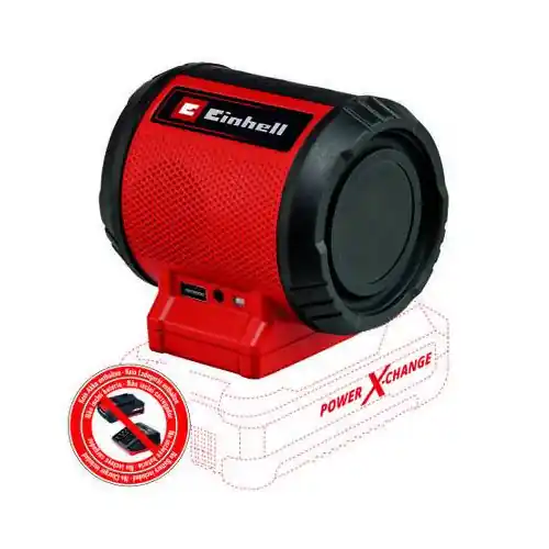 Enceinte sans fil Bluetooth® TC-SR 18 Li BT-Solo - Power X-Change - USB & AUX - Sans batterie ni chargeur - EINHELL Offre Spéciale