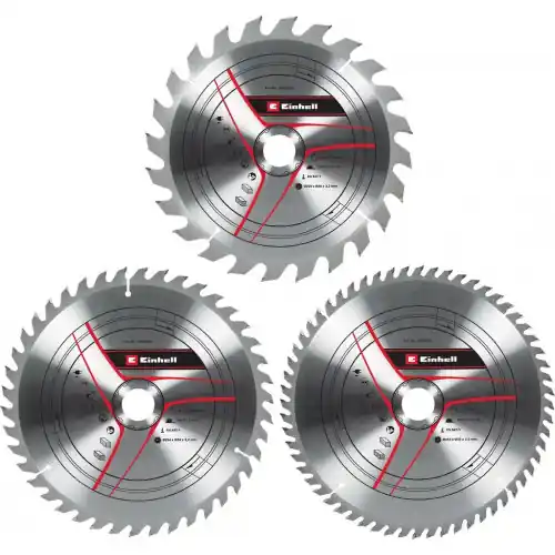 Offre Limitée Jeu de lames de scie circulaire carbure - Ø254 x 30 x 3,2 mm - 24, 42, 60 dents - EINHELL