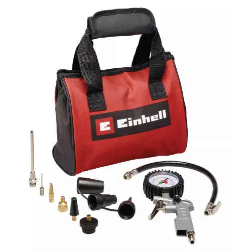Remise Kit d‘air comprimé , 10 pièces avec sac de rangement - EINHELL