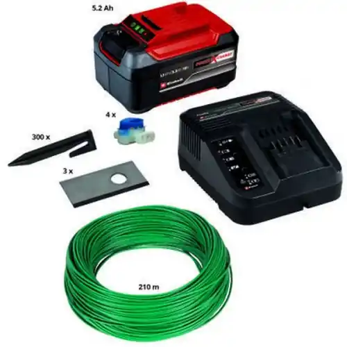 Must-Have Kit d‘installation 1200 m² pour robot tondeuse – batterie, lames de rechange – EINHELL