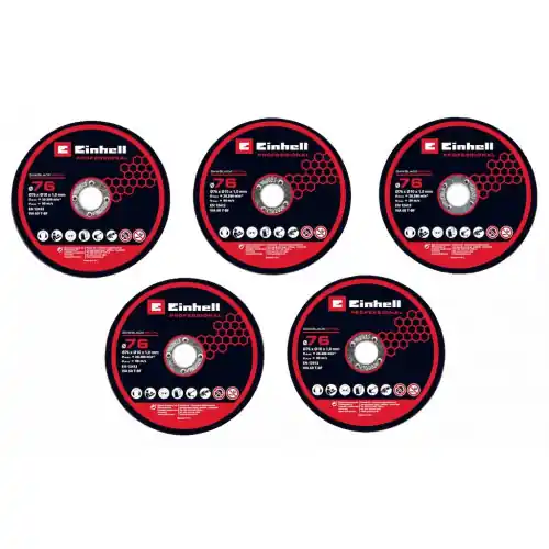 Meilleure Vente Kit de 5 disques de coupe fins - 76 mm - Métal - Alésage 10 mm - EINHELL