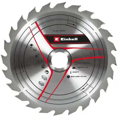 Offre Exclusive Lame de scie en carbure de tungstène 210x30x2,6 Z24 - EINHELL