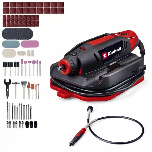 Expédition Rapide Outil de meulage et de gravure - TC-MT 150 E - 150 W - 10 000-35 000 tr/min - 117 accessoires - EINHELL
