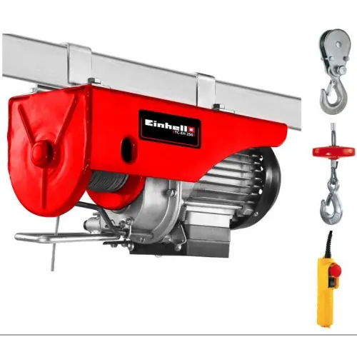 Quantité Limitée Palan électrique - TC-EH 250 - Capacité 250 kg - Câble acier 11,5 m - EINHELL