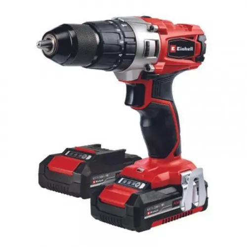 Perceuse à percussion sans fil TE-CD 18/2 Li-i + 2 batteries 2,0 Ah + malette 64 accessoires - EINHELL Marque