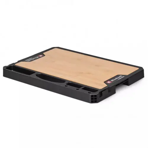 Plaque de travail E-Case - Plateau bambou - Établi mobile - Compatible système Einhell - EINHELL Dernier Modèle