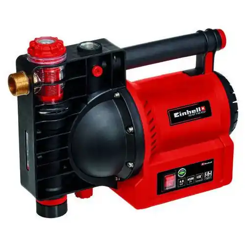 Pompe d’arrosage GE-GP 1145 ECO - 1100 W - Débit 4500 L/h - Pression max. 4,8 bar - Fonction ECO Power - Pré-filtre et clapet an - EINHELL Meilleur Choix