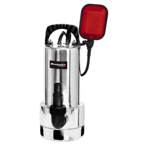 Prix Choc Pompe d’évacuation eaux chargées - GC-DP 9035 N - 900 W - Débit max. 18 000 L/h - Inox - Particules 35 mm - EINHELL