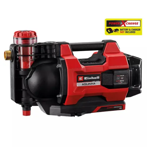 Achat Immédiat Pompe jardin auto. AQUINNA 18/30 F LED – 18V – 3000L/h – 2,8 bars – mode BOOST/ECO – sans batterie – EINHELL