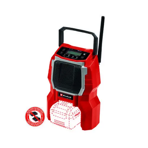 Authentique Radio sans fil de chantier - TC-RA 18 Li BT-Solo - Bluetooth - AM/FM - Power X-Change - EINHELL