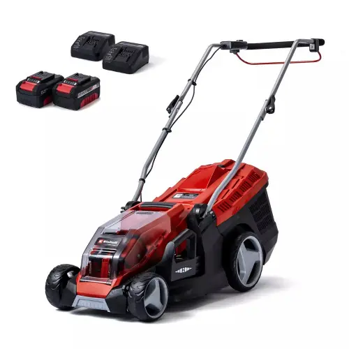 Paiement Sécurisé Tondeuse sans fil GE-CM 36/36 Li - 36V - brushless - coupé 36cm - bac 40L - 2 batteries 4,0 Ah - EINHELL