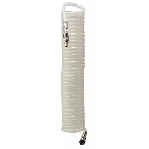 Expédié Aujourd'hui Tuyau d‘air en spirale 10m - Ø intérieur 9,3mm - pression max 15 bar - raccord rapide - EINHELL