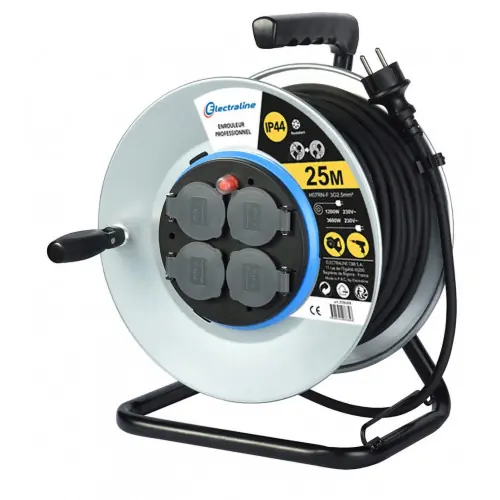Jusqu&rsquo;à Épuisement Des Stocks Enrouleur de câble électrique chantier avec terre L. 25 m ho7rnf 3g2.5 – ELECTRALINE