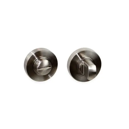 Authentique 5 jeux rosace de condamnation, rosace ronde pour porte intérieur, Ø 35 mm, Nickel satiné - EMUCA