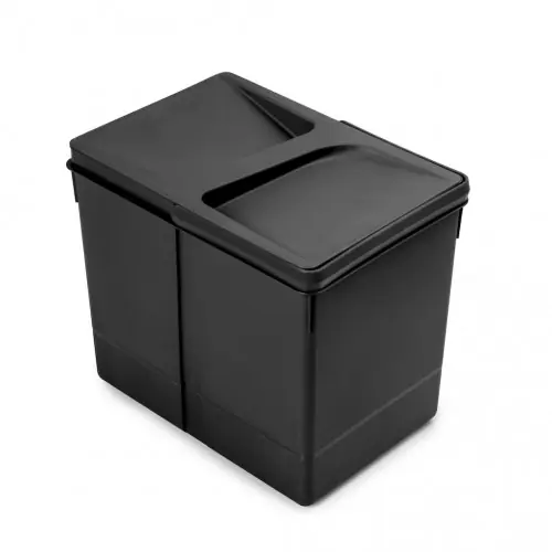 Bac de tri Emuca Recycle pour tiroir de cuisine – 15 L noir – EMUCA Expédition Rapide