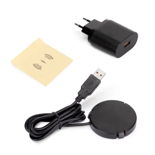 Meilleur Choix Chargeur sans fil caché pour mobile Airtop 2 - Ø60mm - 5V DC 2A (QI-10W) - Plastique noir - Plastique - EMUCA