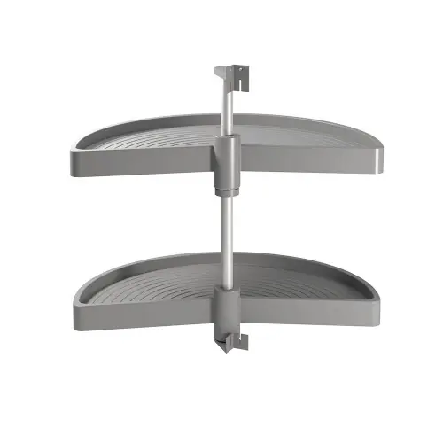 Jeu de plateaux Shelvo 1/2 lune pour module 900 mm en plastique gris - EMUCA Prix Cassé