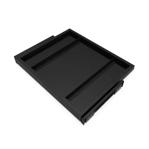 Paiement Sécurisé Kit de châssis à glissière avec fermeture souple pour armoires - réglable - module 600mm - Noir texturé - EMUCA