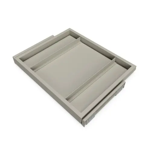 Kit de châssis coulissant avec fermeture souple pour armoires - réglable - module 600mm - Gris pierre - EMUCA Bon Marché