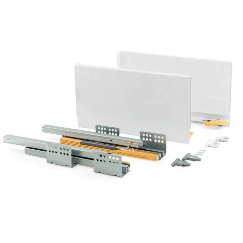Soldes Kit de tiroir Concept hauteur 185 mm et profondeur 400 mm finition blanc - EMUCA