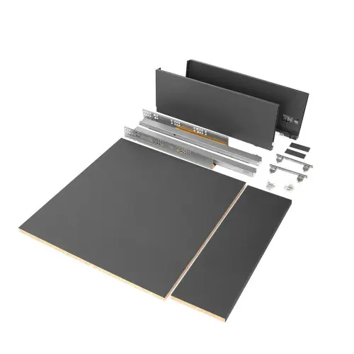 Kit de tiroir pour cuisine et salle de bain Vertex, panneaux inclus, H 178 x M 600, Gris - EMUCA Seulement Aujourd'hui