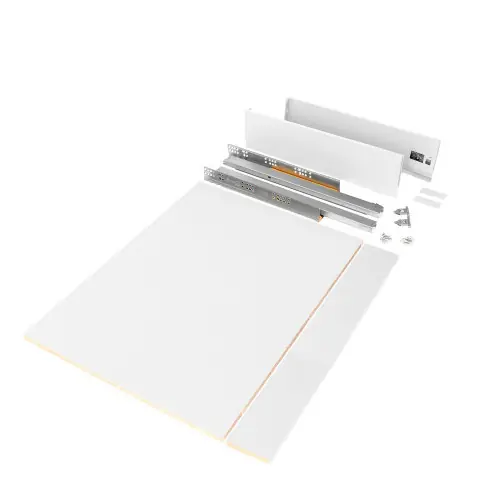 Retour Gratuit Kit de tiroir pour cuisine et salle de bain Vertex - panneaux inclus, H 93 x M 900, blanc - EMUCA