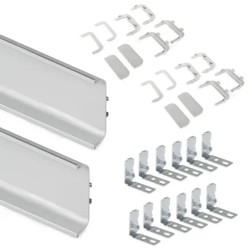 Kit Gola à profil central pour meubles de cuisine, Anodisé mat - EMUCA Promotion Saisonnière