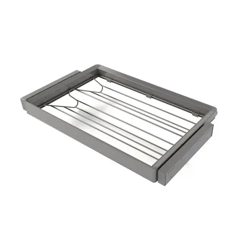 Kit tiroir à chaussures et rack ajustable Quartz pour armoires - glissières extension totale et à fermeture douce - Module 80c - EMUCA Paiement Sécurisé